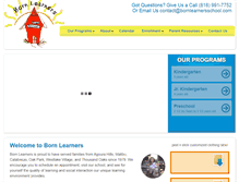 Tablet Screenshot of bornlearnersschool.com